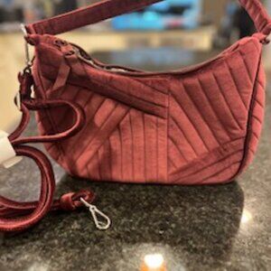 EUC - Vera Bradley Frannie Velvet Crescent Crossbody Purse